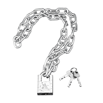 Bold and longer iron chain lock car lock bicycle battery car tricycle anti-theft chain lock household lock door lock