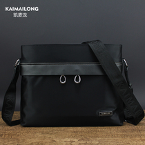 Kermacrons new single shoulder bag male canvas skew satchel backpacks Leisure horizontal version Oxford spun cloth Korean version Mens wave mens bag