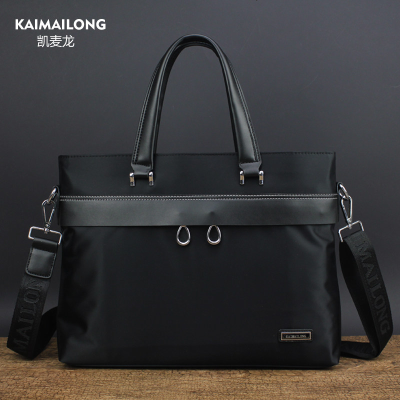Kermacron Men's Handbag Crosswalk Canvas Briefcase Male Style Business Casual Single Shoulder Skewed Oxford Bumen Bag