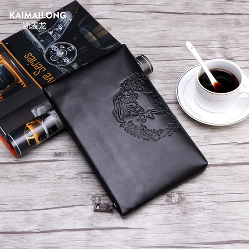 凯麦龙 Сумка с петлей на руку, кожаная маленькая сумка клатч для отдыха, в корейском стиле, из натуральной кожи