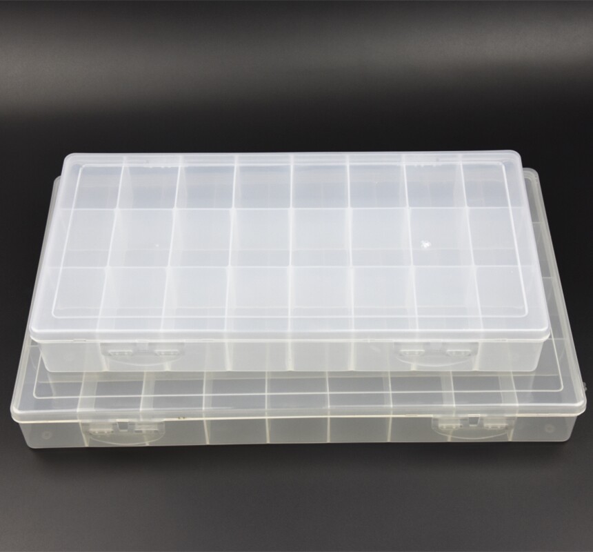 Superlarge capacity 24 36 g transparent water powder toning box propylene water color paint box toning box containing box