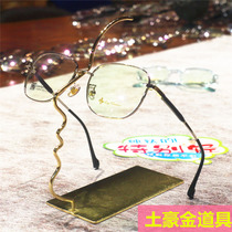 Metal glasses display props Tuhao gold creative sunglasses shelf display stand display cabinet decoration gold