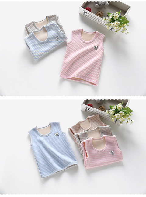 Áo vest trẻ em cotton ấm cho bé gái áo trùm đầu bé gái cộng với áo nhung vai bé trai dày quần áo mùa thu đông áo gile thu đông bé gái