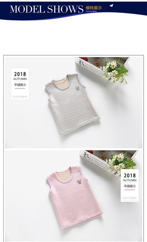 Áo vest trẻ em cotton ấm cho bé gái áo trùm đầu bé gái cộng với áo nhung vai bé trai dày quần áo mùa thu đông áo gile thu đông bé gái