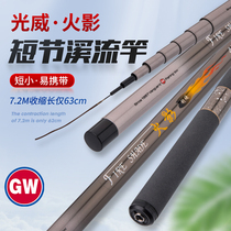 Guangwei Naruto Carbon Super Hard Tuning Hand Pole Short Festival Stream Rod Leisure Fishing Pole Wild Fishing Carp Fishing Gear