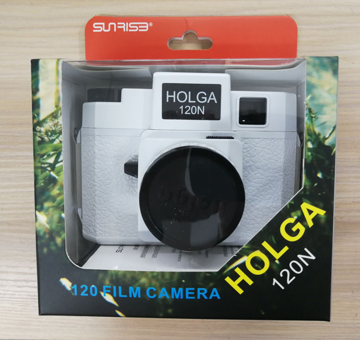 LOMO camera Holga 120N rò rỉ ánh sáng thạc sĩ nhựa trắng ống kính nhựa có thể được kết nối với màu flash máy ảnh retro