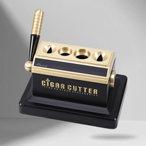 Office home desktop cigar scissors metal material large cigar scissors multi-functional cutting mouth flat V mouth