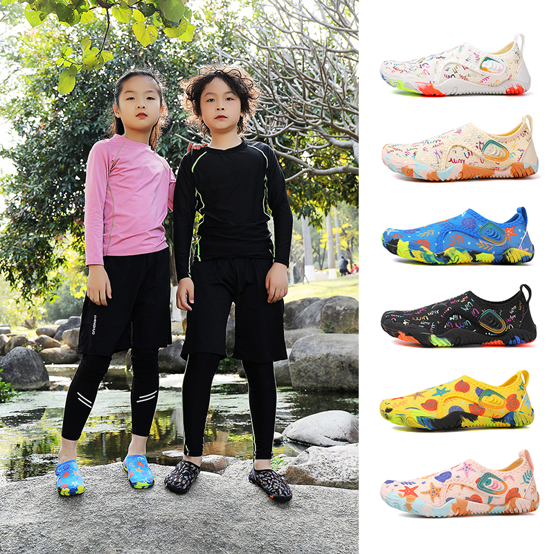 Children's Non-Slip, Breathable, Quick-Drying, Soft-Soled Fitness Jump Rope Sneakers for Boys and Girls, Suitable for Beach and Outdoor Activities