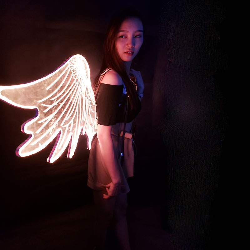 LED Bar Show Men and Women's Clothing Angel Glowing Wings Take Take Talk Talk Shop Shop Celebrating Clothing Performance Props