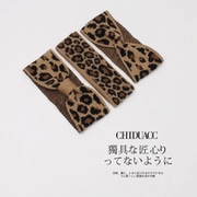 Hàn Quốc Dongdaemun Leopard dải tóc INS gió lưới màu đỏ phần rộng vành headband dệt kim len ấm thắt nút phụ kiện tóc