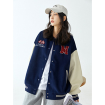 UBUIE Dry Fish American Retro Baseball Suit Jacket Female Splicing Ram Letter Embroidered Loose Student Jacket Blouse
