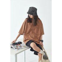 UBUIE dry fish Tibetan short sleeve t-shirt woman 2022 Summer new letter Korean version loose pure cotton medium sleeve