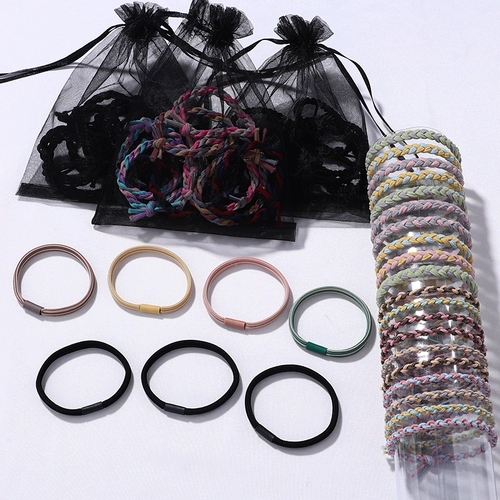 Эластичный плетеный базовый аксессуар для волос, резинка для волос, простой и элегантный дизайн