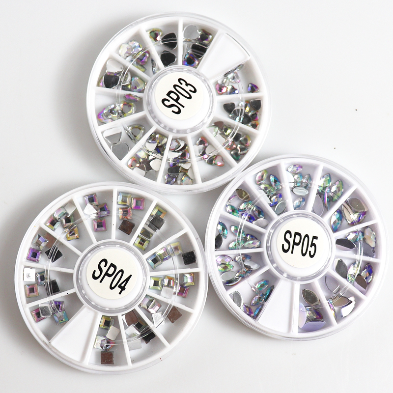 Nail Art Trang sức Dụng cụ Crystal Diamond White Diamond Symphony AB Khoan Horse Eye Diamond Heart Hình vuông Diamond Diamond Trang sức Ngọc trai - Công cụ Nail bút vẽ nail