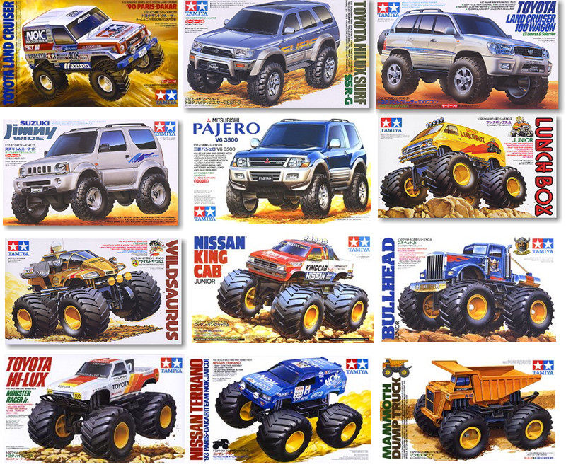 Field Palace RAND CRUSER Gimney PAJERO Electric assembled car Grand foot cart Model collection Pendulum Gifts