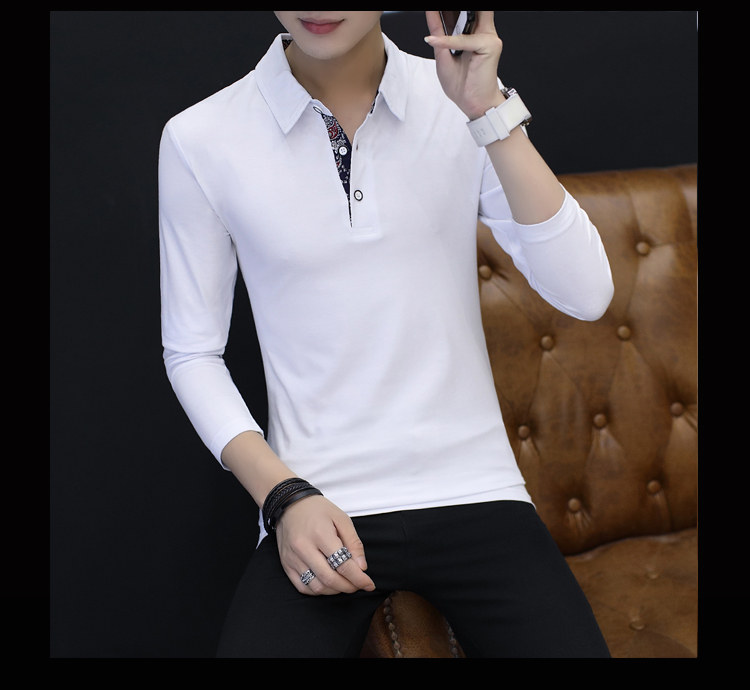 Áo sơ mi nam cotton có áo thun nam tay dài hàng đầu thanh niên xuân hè quần áo mùa thu mặc bên ngoài áo sơ mi đất ao thun nam dep