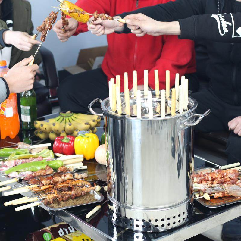 Environmentally friendly smokeless barbecue oven roast duck oven indoor tools charcoal charcoal grilled home outdoor small courtyard rack hanging furnace