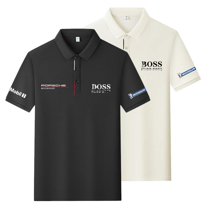 Porsche T-Shirt Polo Shirt with Collar, Short Sleeves, Racing Sports Replica, Pure Cotton, Breathable Men's Polo Shirt for Car Enthusiasts Porsche T-Shirt Polo Shirt with Collar, Short Sleeves, Racing Sports Replica, Pure Cotton, Breathable Men's Polo Shirt for Car Enthusiasts