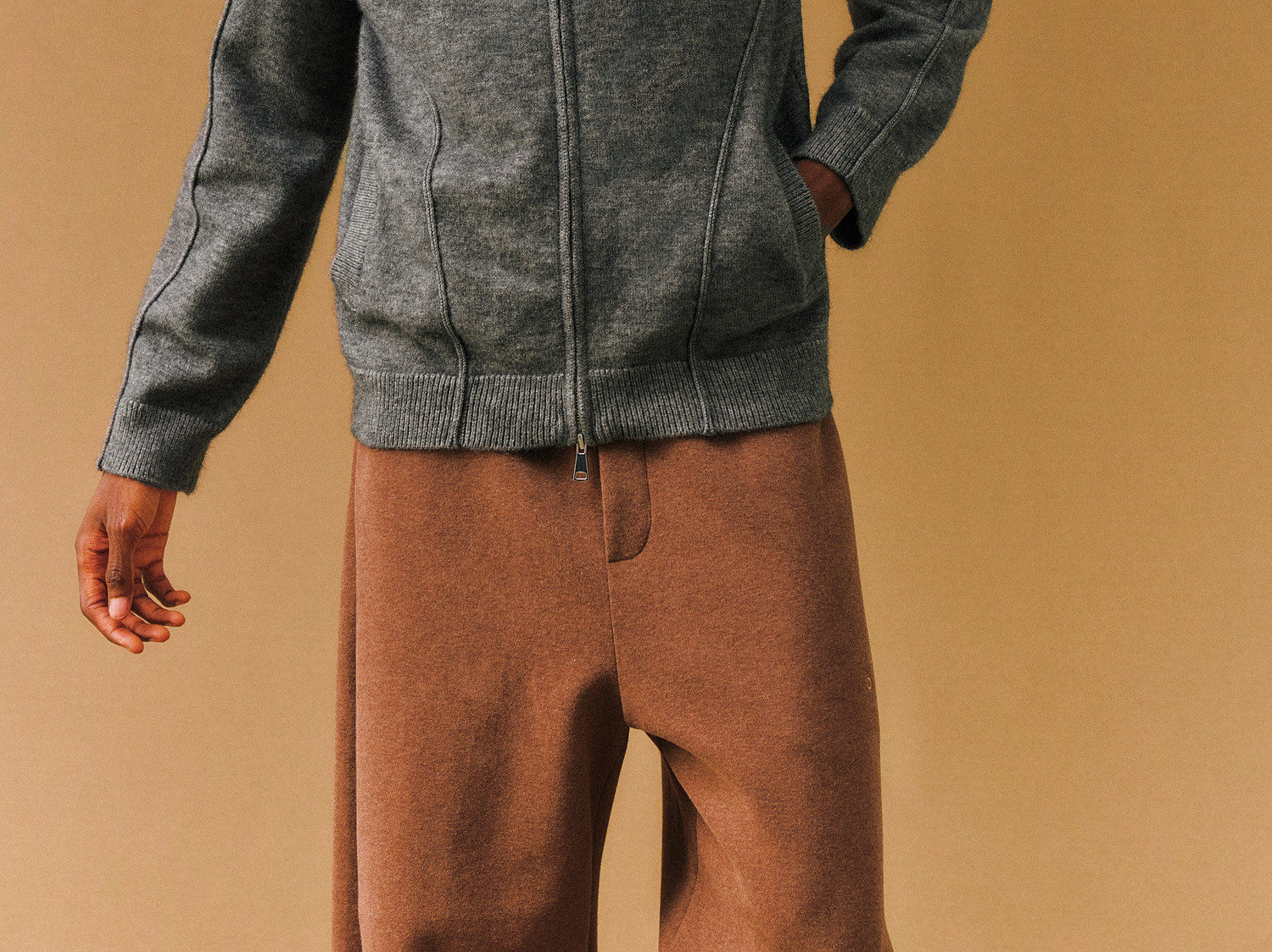 FPA Open-Knit Logo Zip Hoodie
