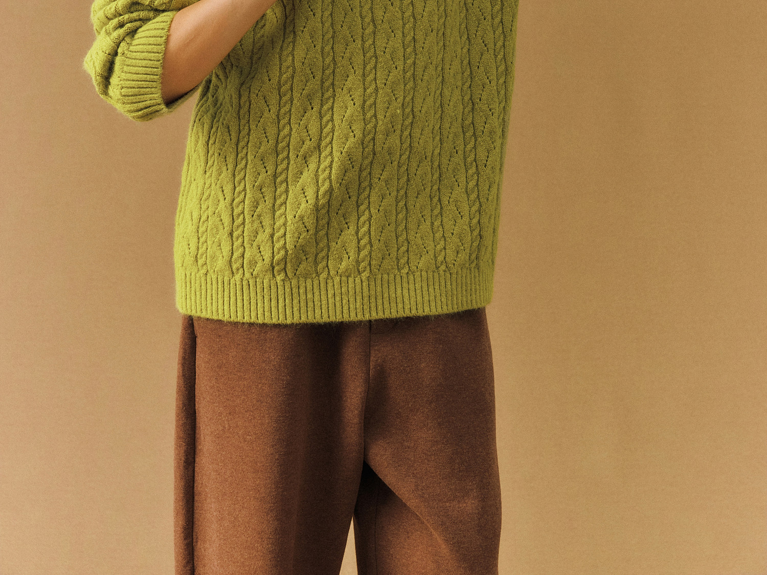 FPA Half-Zip Cable-Knit Sweater