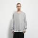 FPA mint green destroyed sweater loose lazy style spring and autumn thickened couple wear ripped sweater men's trend
