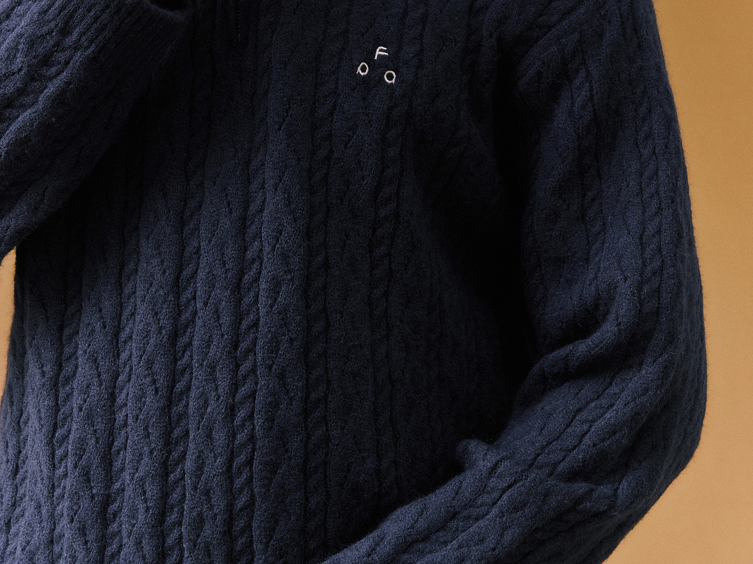 FPA Half-Zip Cable-Knit Sweater