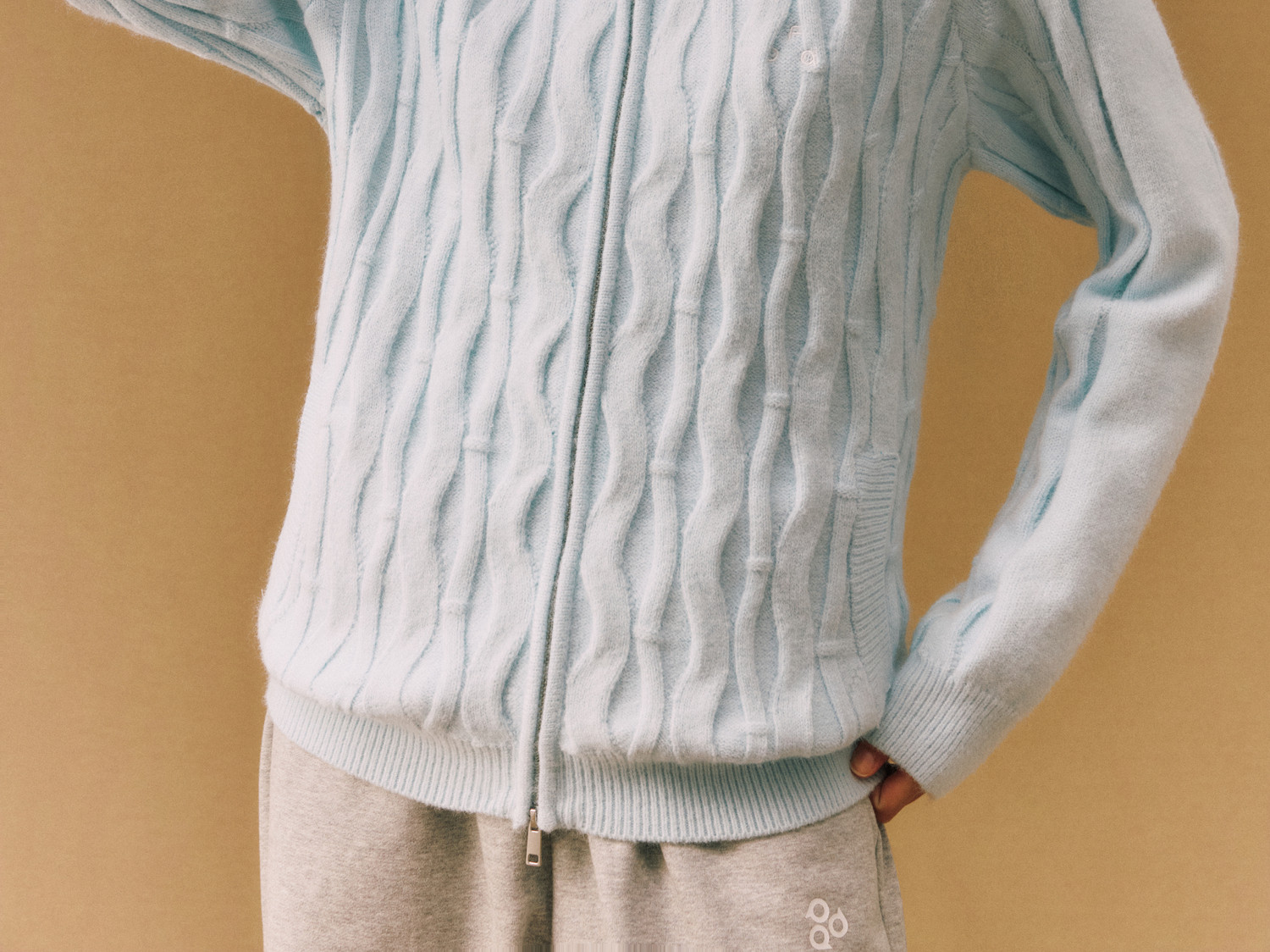 FPA Spiral Cable-Knit Zip Sweater