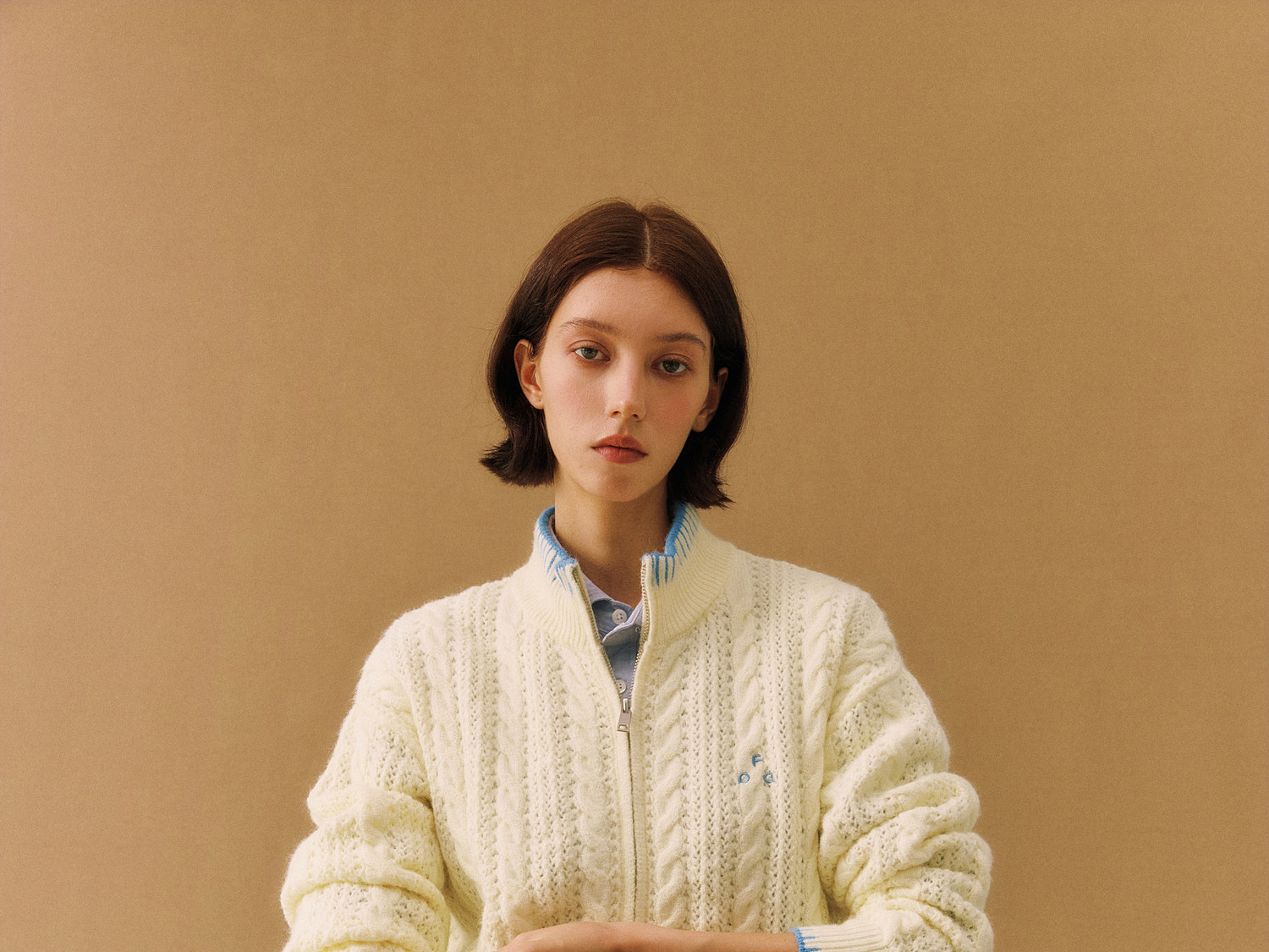 FPA Cable-Knit Color-Block Cardigan