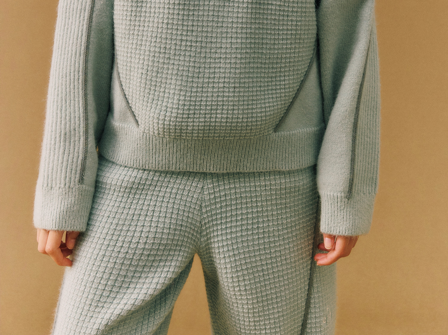 FPA Half-Zip Color-Block Jacquard Sweater