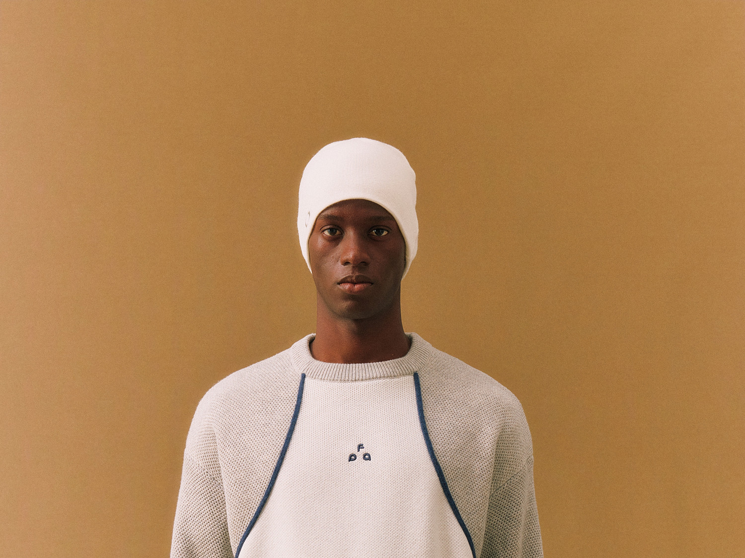 FPA Color-Block Curved Crewneck Sweater