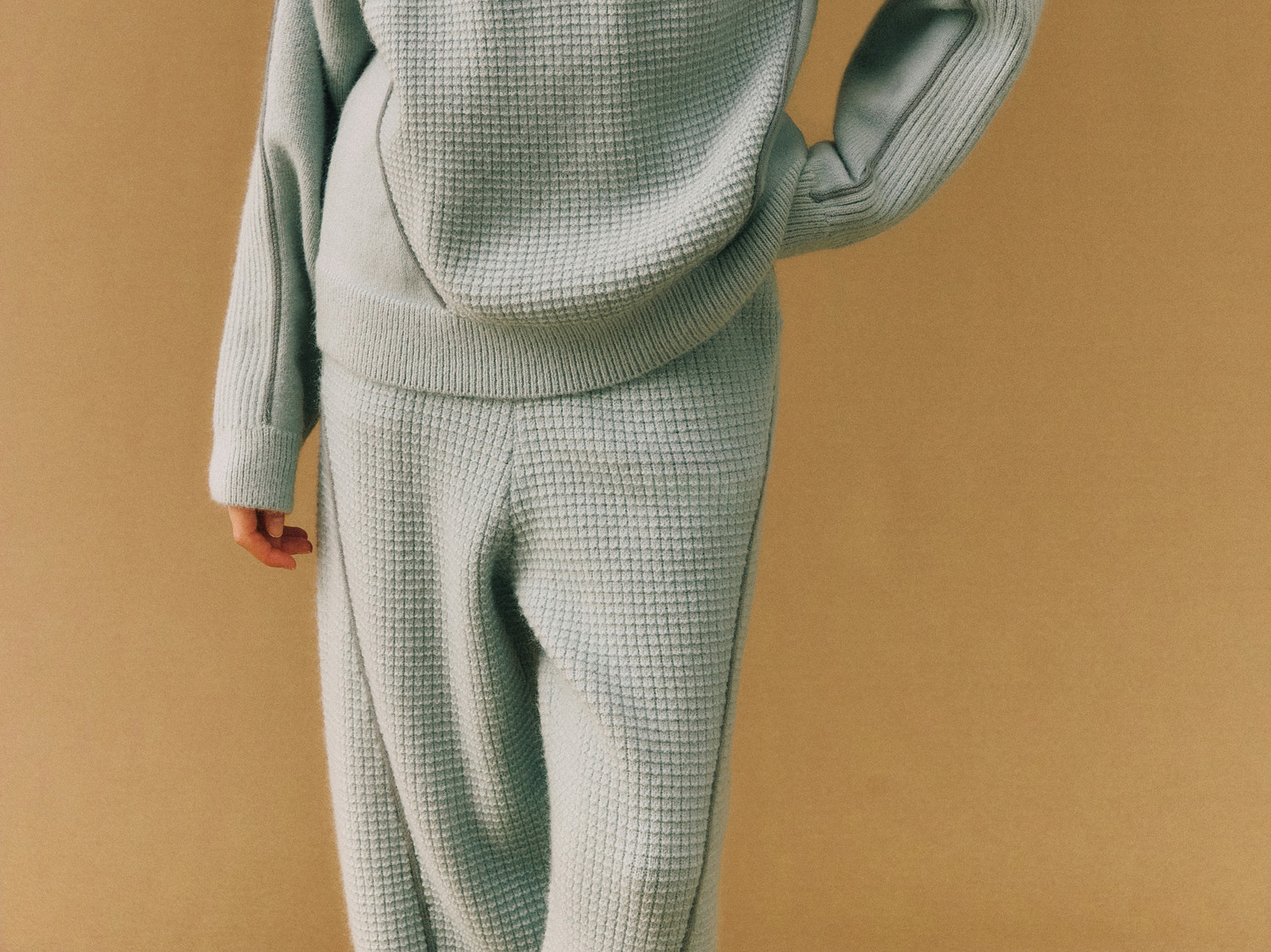FPA Half-Zip Color-Block Jacquard Sweater