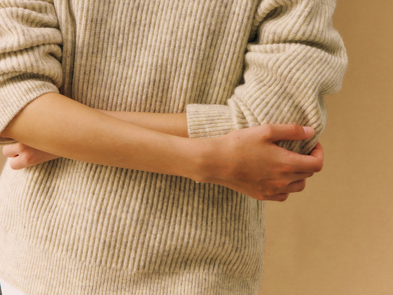 FPA Cable-Knit Color-Block Henley Sweater