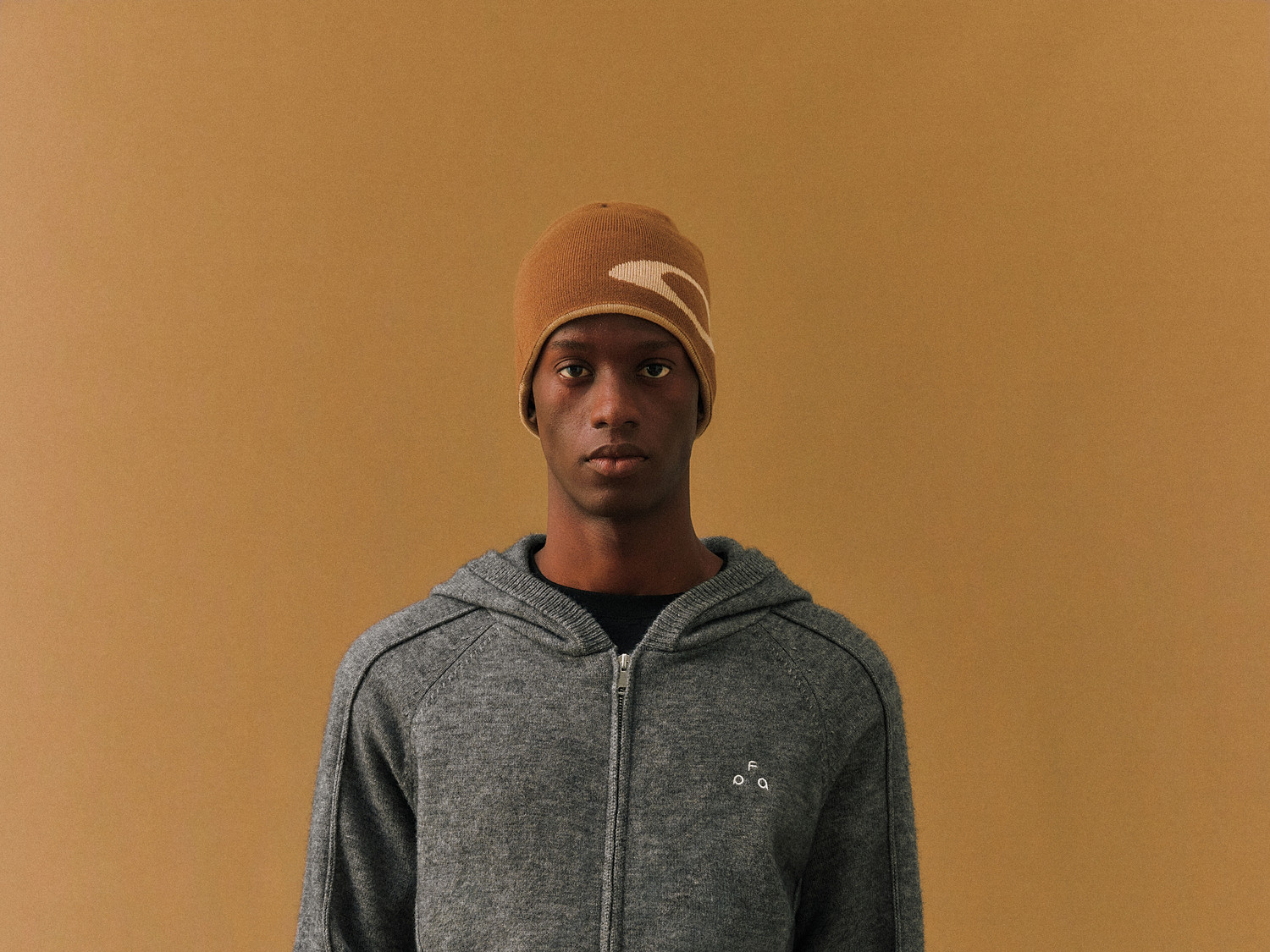 FPA Open-Knit Logo Zip Hoodie