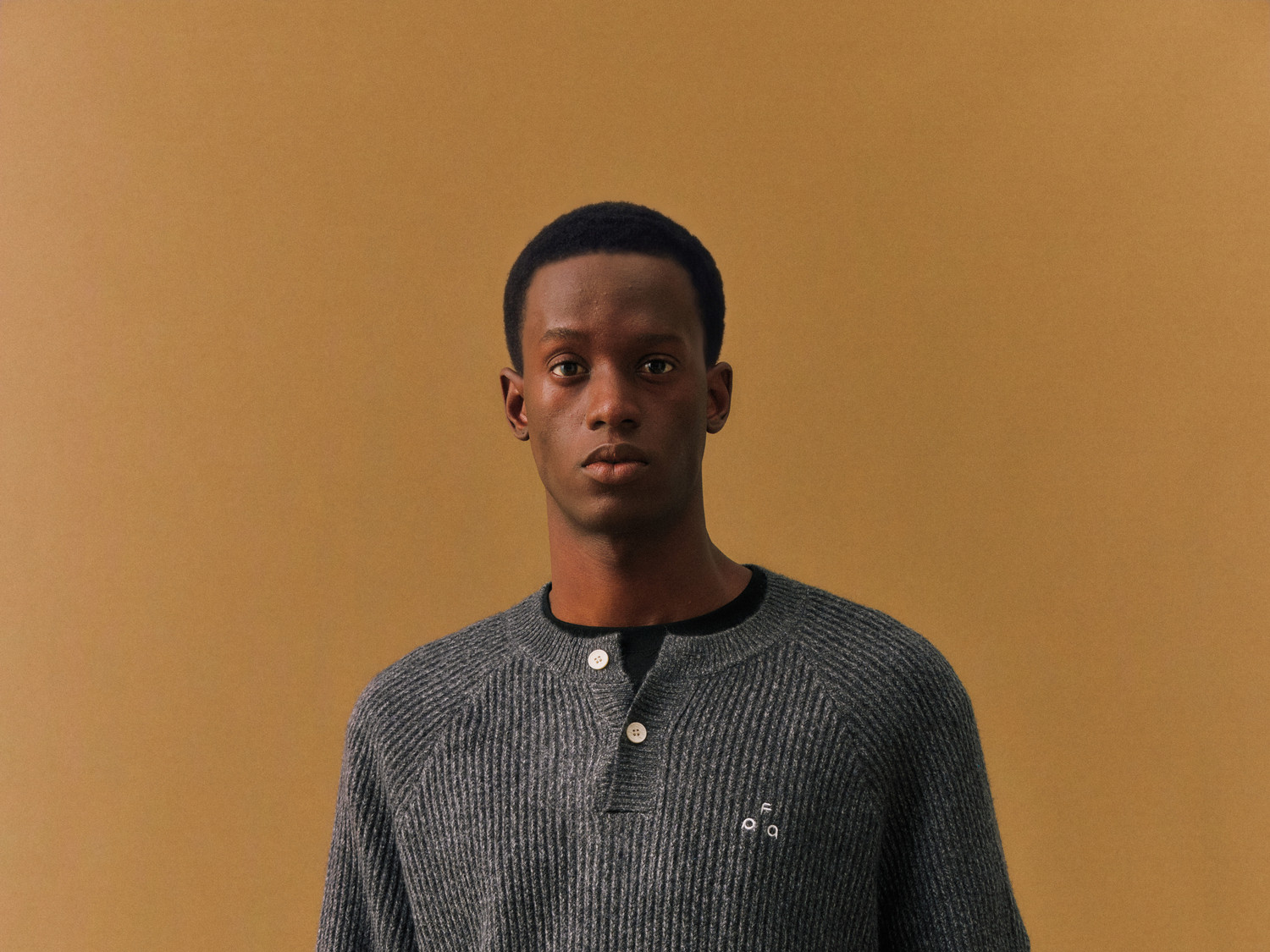 FPA Cable-Knit Color-Block Henley Sweater