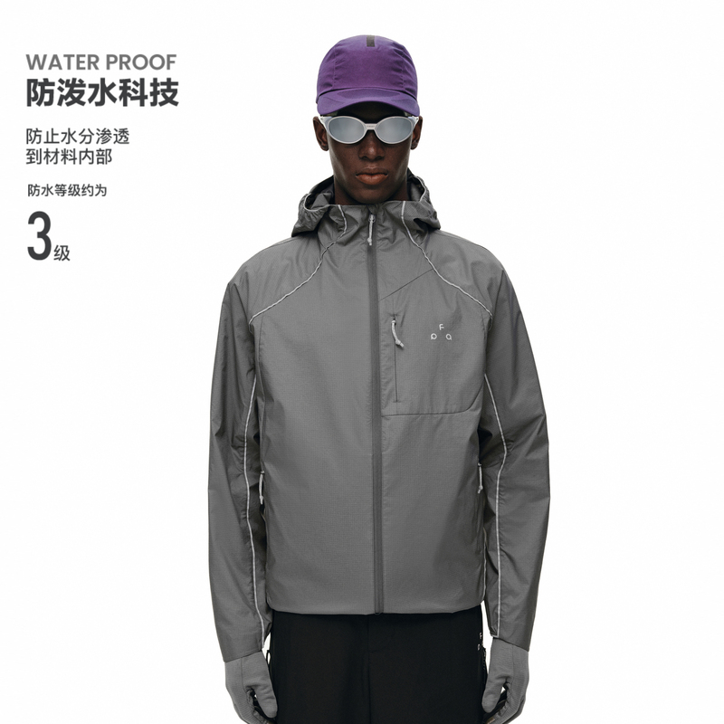 Fpa Outdoor Nylon Double 6 Soft Shell Jacket Autum Sports Mountaineering Water-Repellent Zipper Casual Hooded Jacket for Men