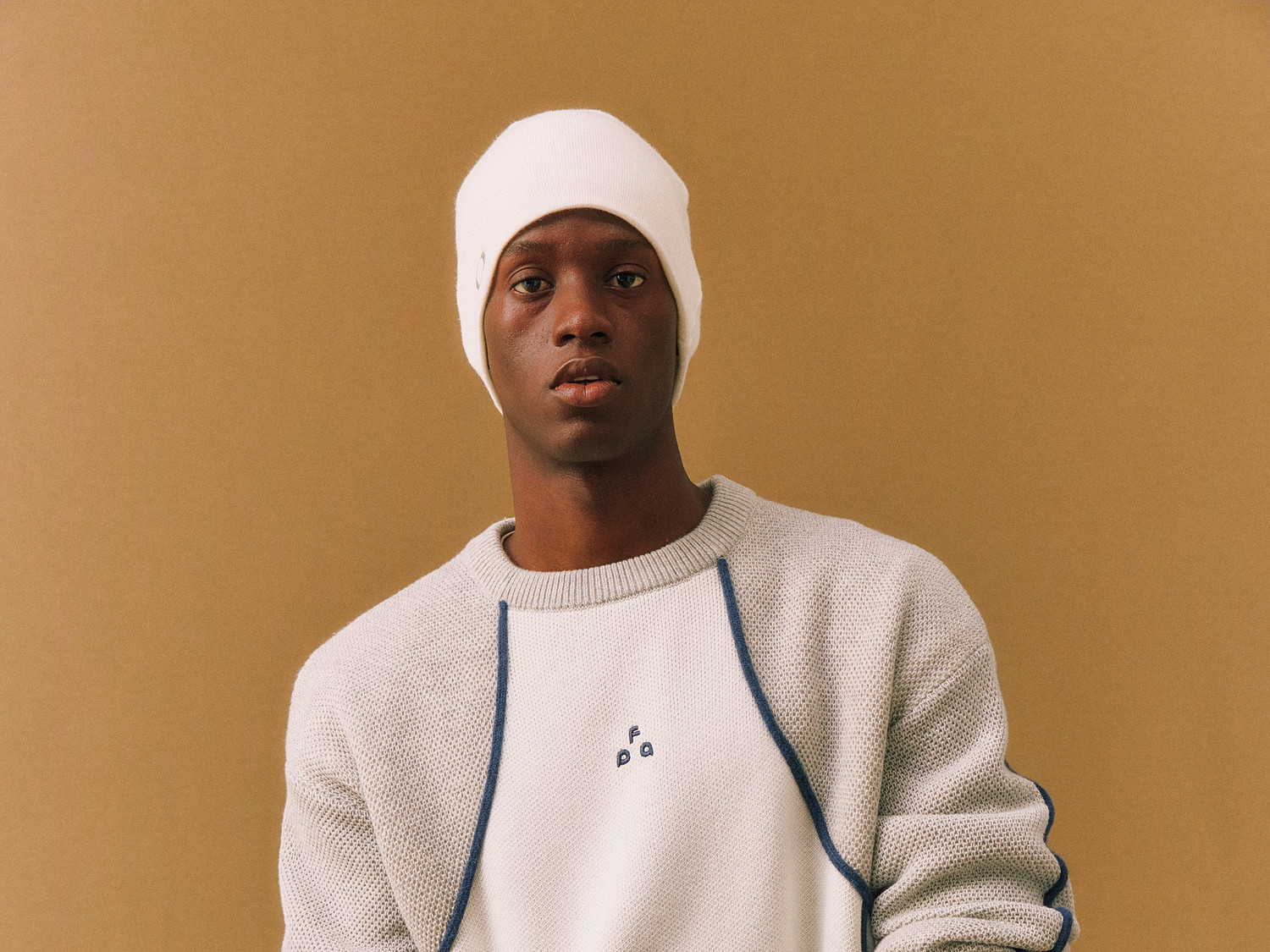 FPA Color-Block Curved Crewneck Sweater