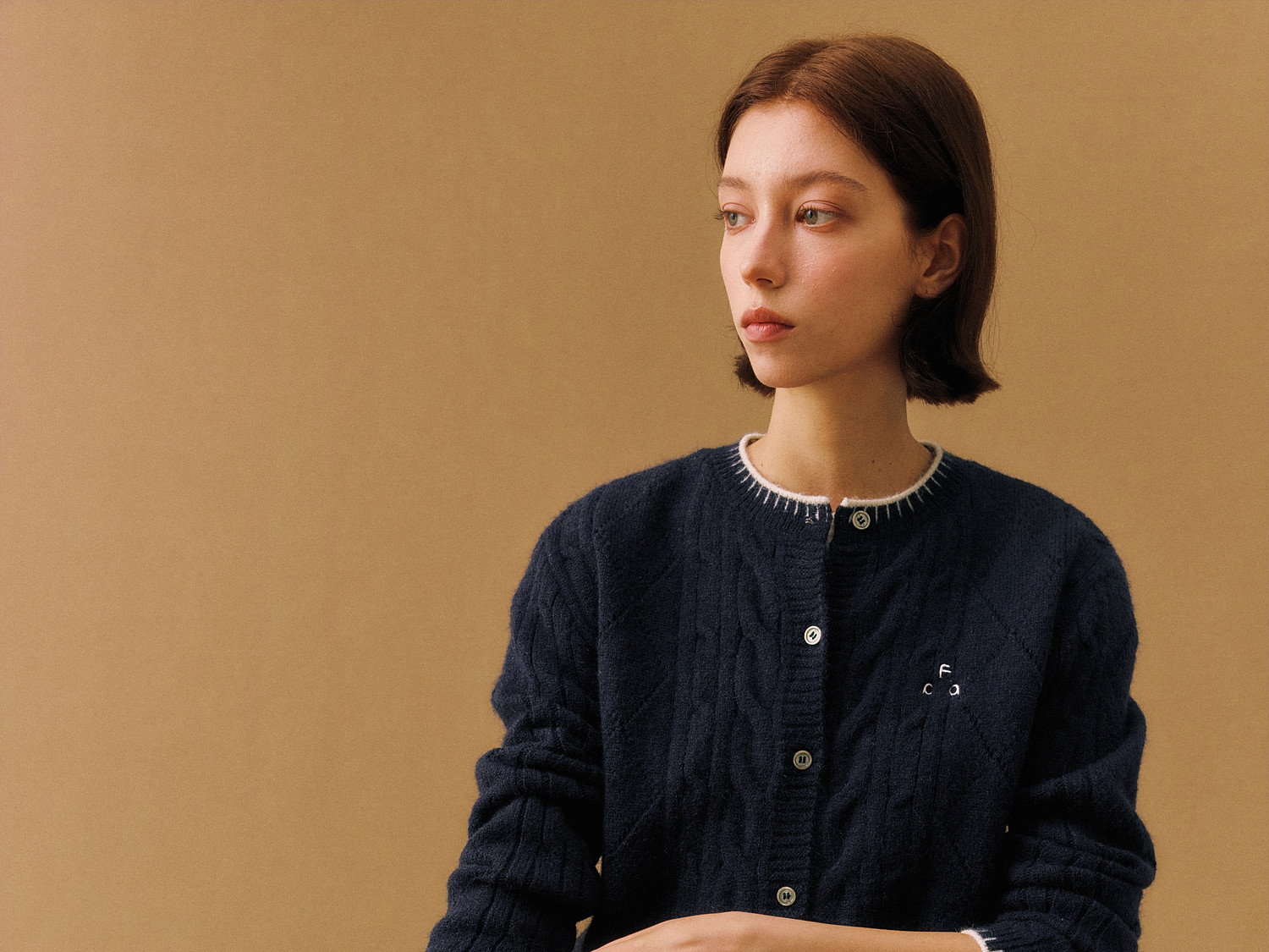 FPA Color-Block Cable-Knit Cardigan