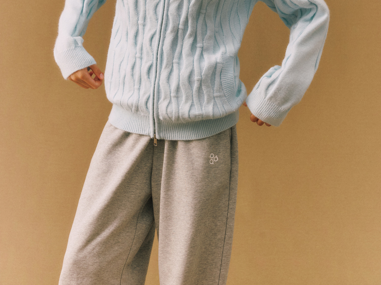 FPA Spiral Cable-Knit Zip Sweater