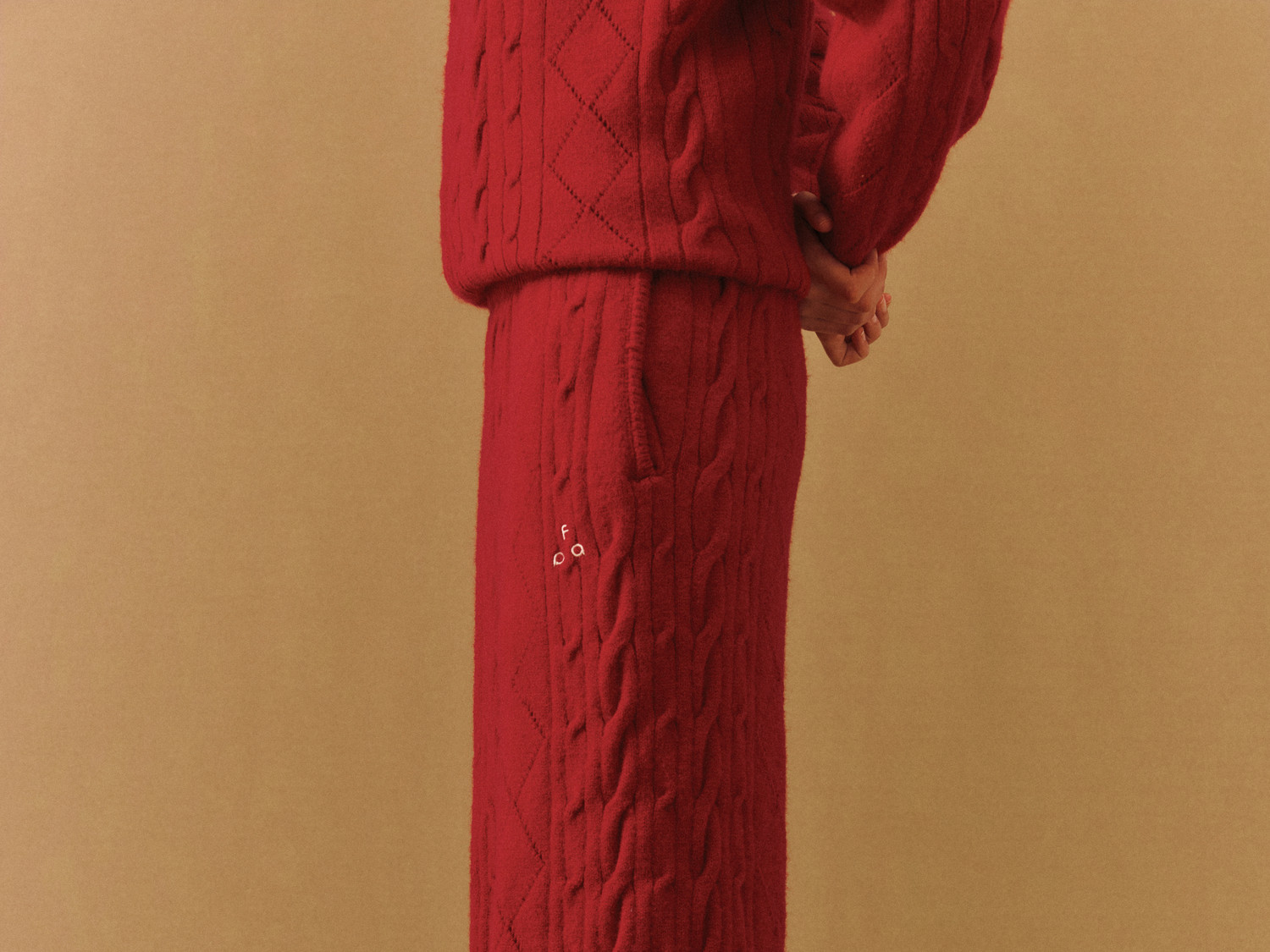 FPA Straight-Leg Cable-Knit Pants