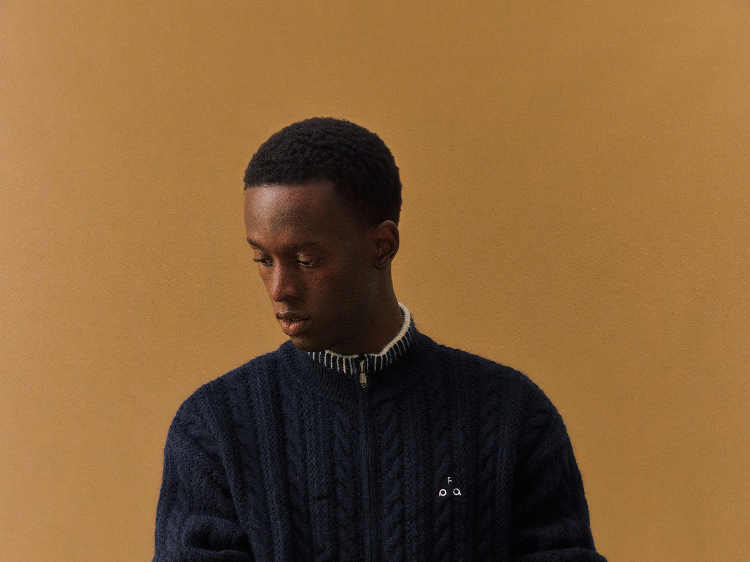 FPA Cable-Knit Color-Block Cardigan