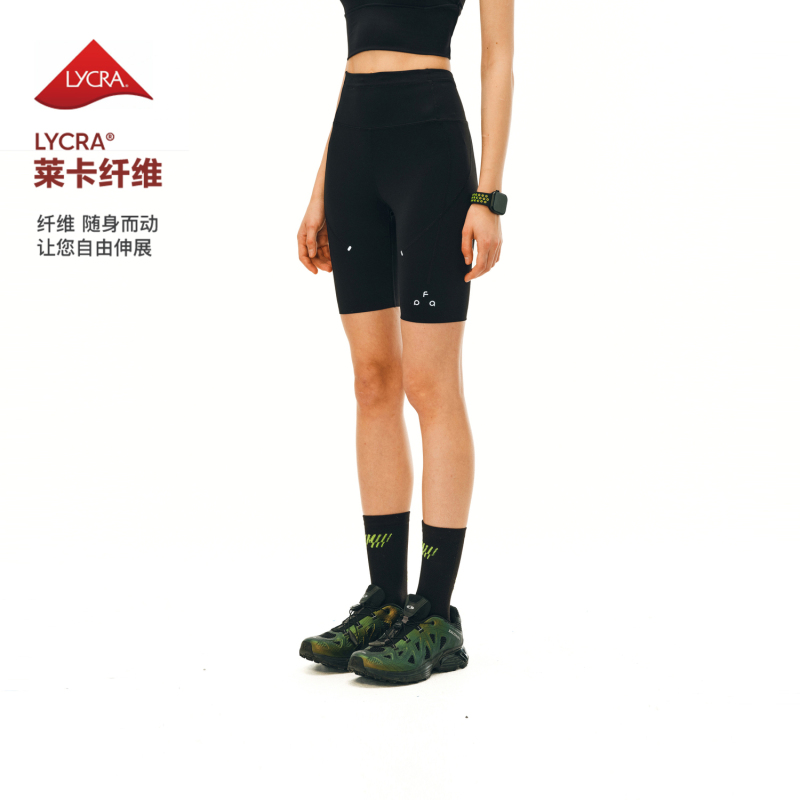 Fpa Outdoor High-Elastic Shark Pants Summer Sports Fitness Running Yoga Slim Tight Three-Quarter Shorts for Women