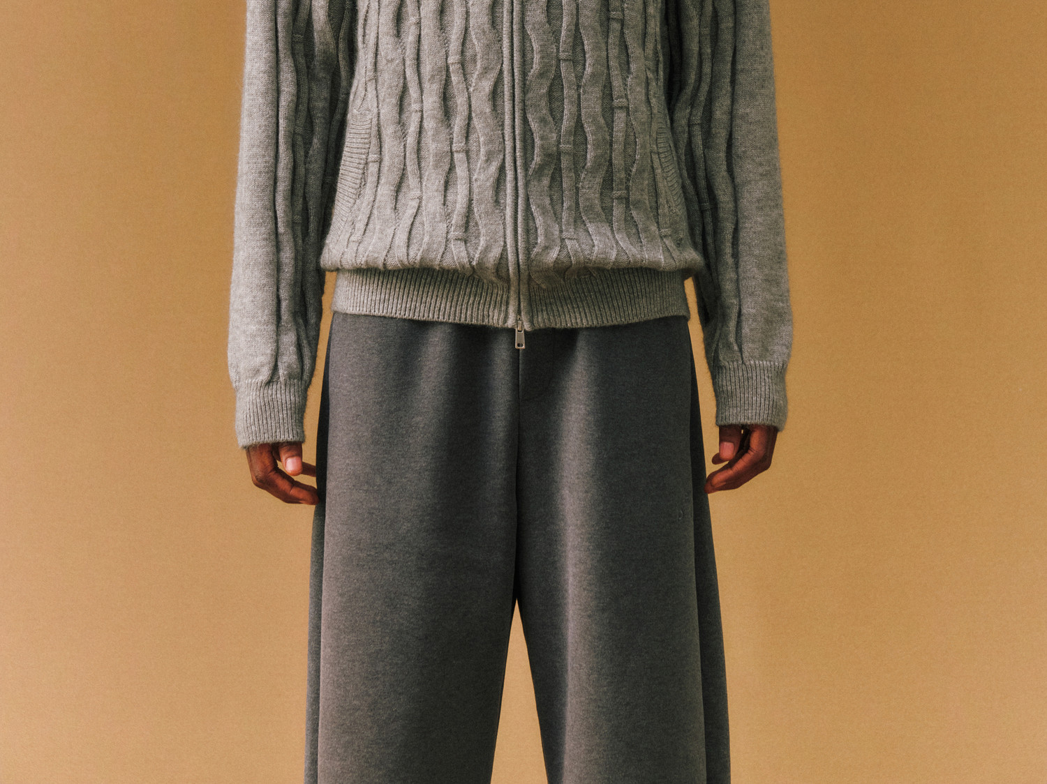 FPA Spiral Cable-Knit Zip Sweater