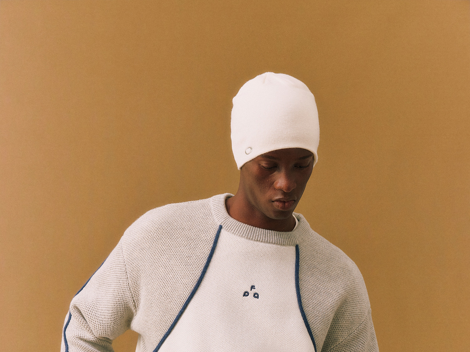 FPA Color-Block Curved Crewneck Sweater