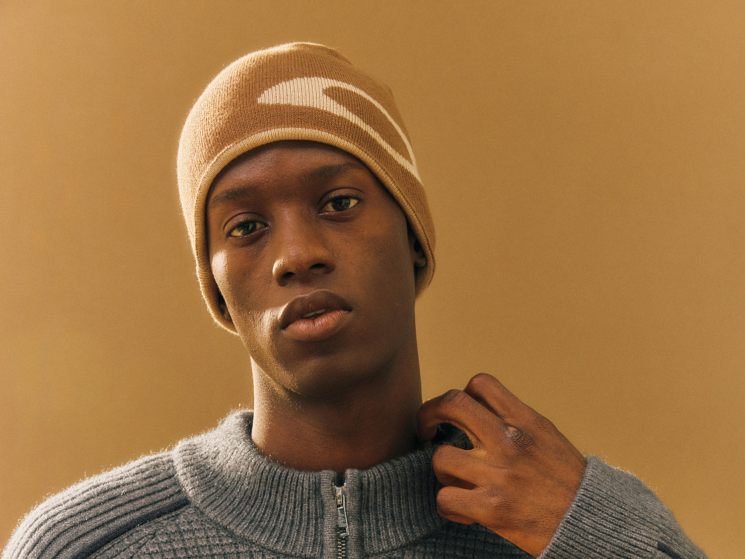 FPA Half-Zip Color-Block Jacquard Sweater