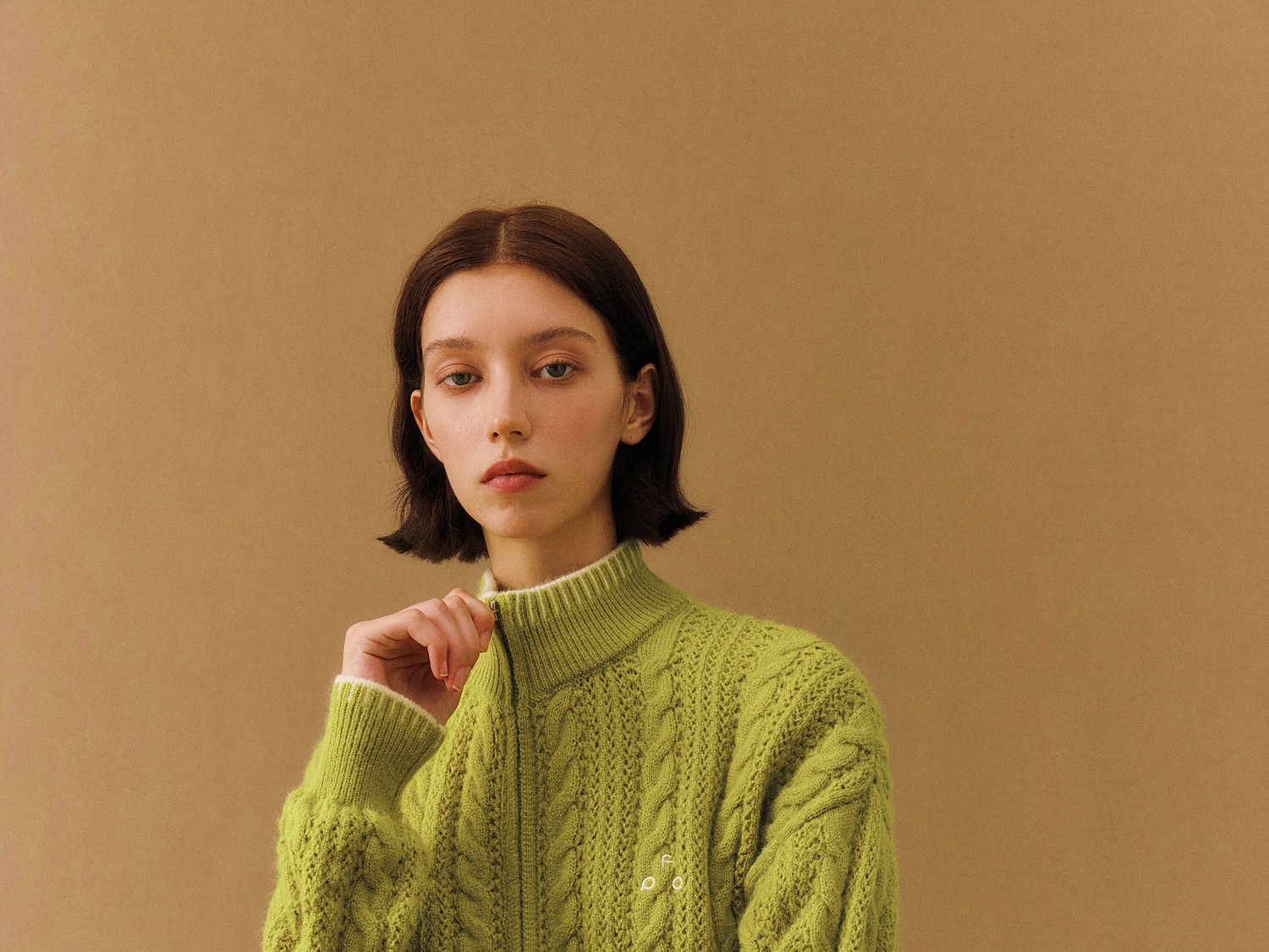 FPA Cable-Knit Color-Block Cardigan