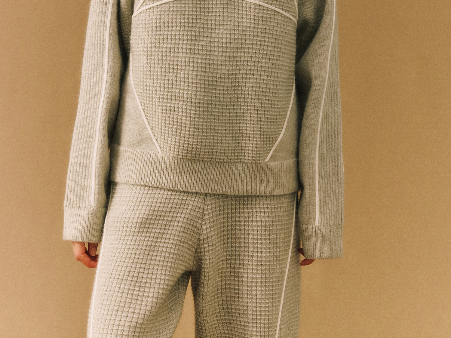 FPA Half-Zip Color-Block Jacquard Sweater
