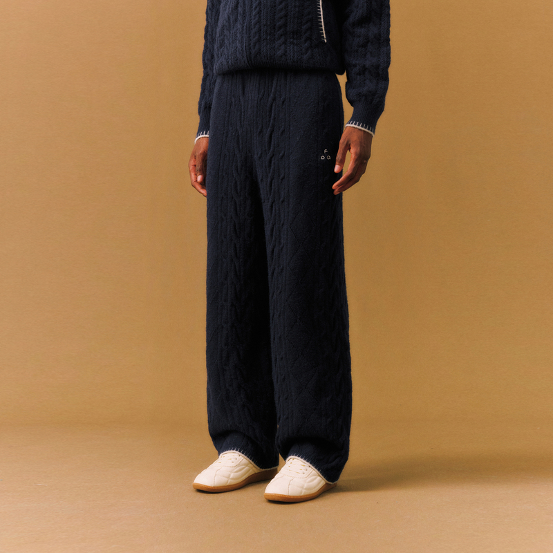 Fpa Sporty Relaxed Cable Knit Color-Block Casual Suit Knit Pants Autumn Thickened Straight-Leg Couple Pants Fpa Sporty Relaxed Cable Knit Color-Block Casual Suit Knit Pants Autumn Thickened Straight-Leg Couple Pants