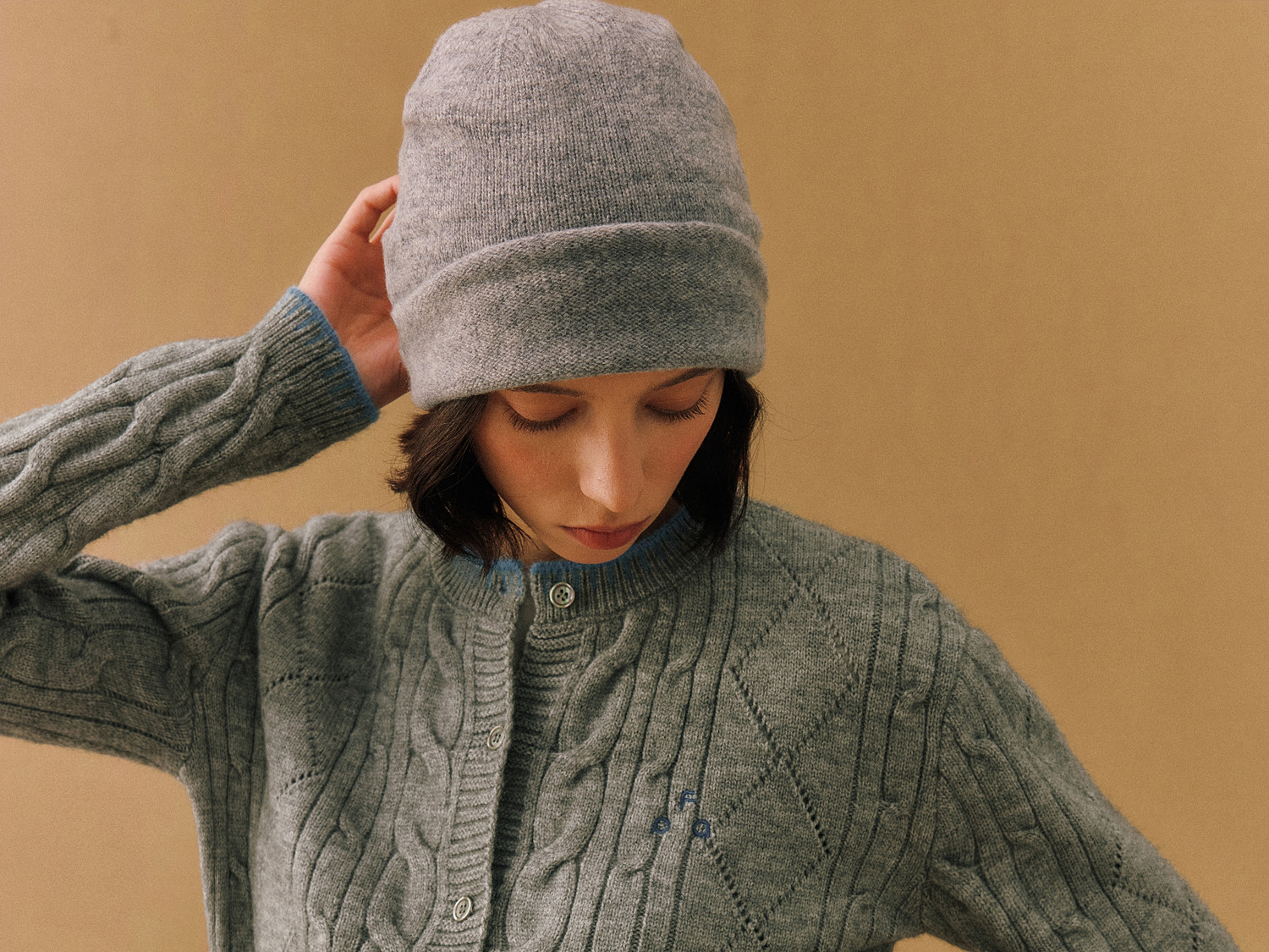 FPA Color-Block Cable-Knit Cardigan