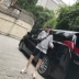 Tingting căng thể dục thể thao hoang dã xà cạp phụ nữ cưỡi quần bên ngoài mặc quần đen bó chặt năm quần - Quần tây thường quần tây nữ lưng cao Quần tây thường