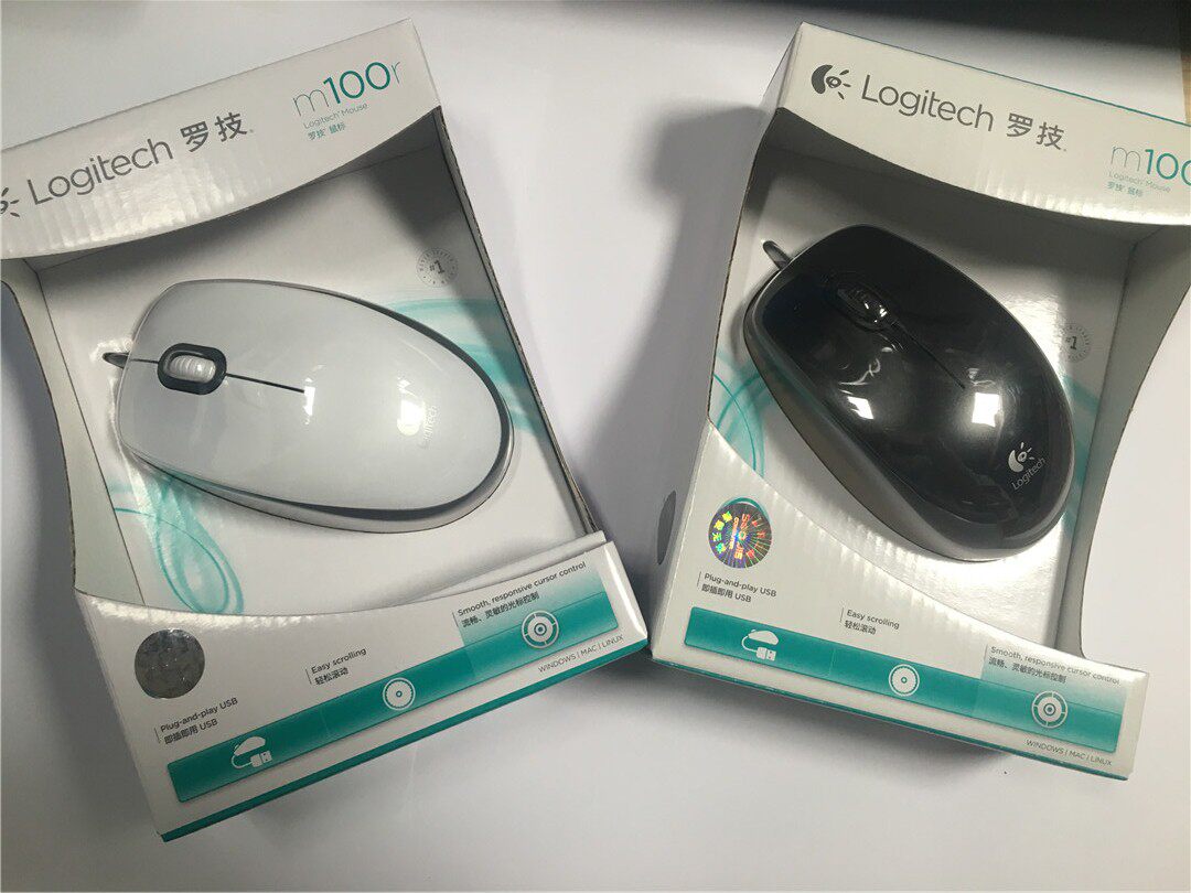 Logitech Rotech M100R Second-generation USB Notebook Wired Optoelectronics Slip Mouse Office Computer Desk Style Rodent